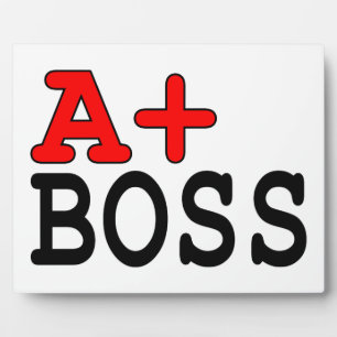 Plaque Photo Dons amusants pour les boss : A+ Boss