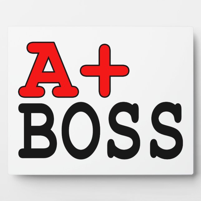 Plaque Photo Dons amusants pour les boss : A+ Boss (Devant)