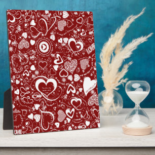 Plaque Photo Doodles d'amour du coeur