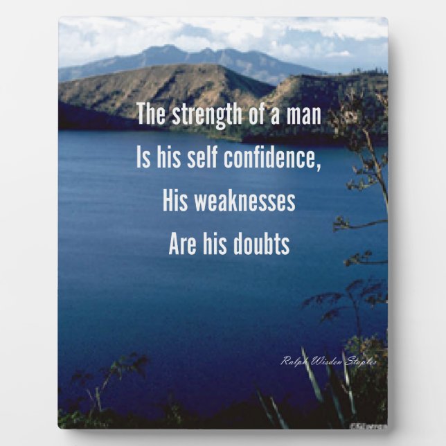 Plaque Photo Doubt and self confidence (Devant)