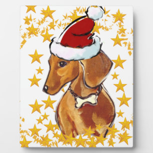 PLAQUE PHOTO DOXSCHUND ROUGE