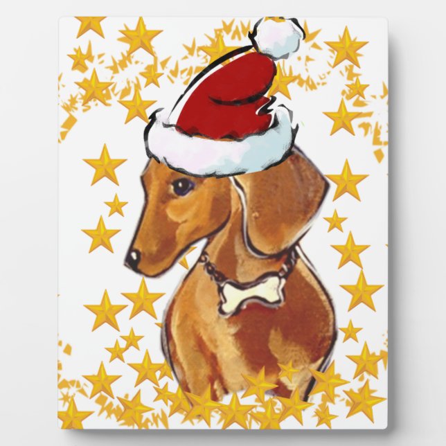 PLAQUE PHOTO DOXSCHUND ROUGE (Devant)
