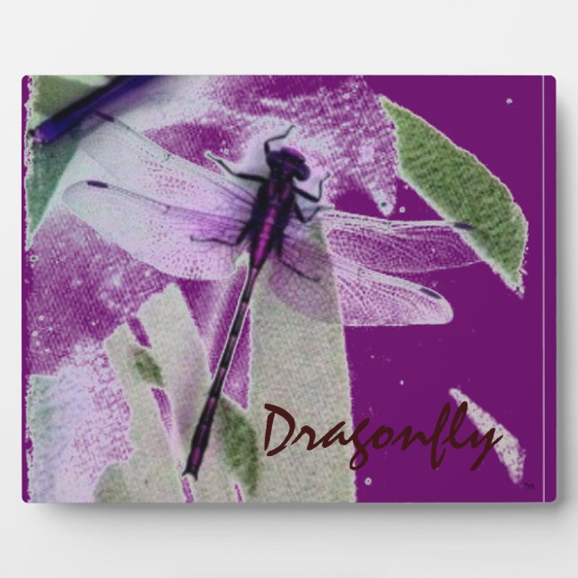 Plaque Photo Dragonfly Abstrait Art (Devant)