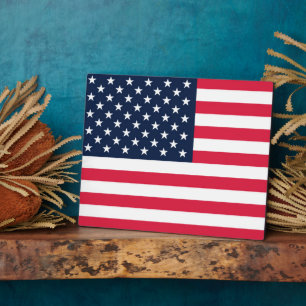 Plaque Photo Drapeau américain 50 étoiles : Old Glory Stars and