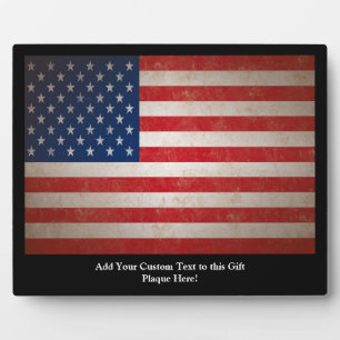 Plaque Photo Drapeau américain vintage Grunge Conception patrio