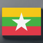 Plaque Photo Drapeau birman ; Myanmar<br><div class="desc">Drapeau birman ; République de l'Union du Myanmar ; Birmanie</div>