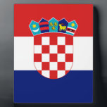 Plaque Photo Drapeau croate - Trobojnica<br><div class="desc">Drapeau croate - Trobojnica</div>