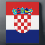 Plaque Photo Drapeau croate - Trobojnica<br><div class="desc">Drapeau croate - Trobojnica</div>