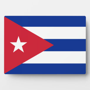 Plaque Photo Drapeau cubain