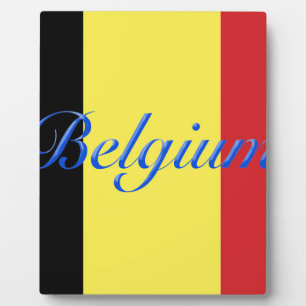 Plaque Photo Drapeau de Belgique
