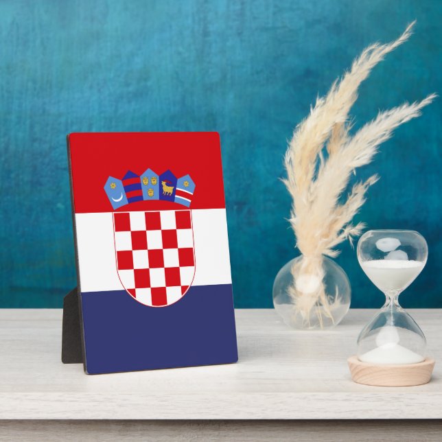 Plaque Photo Drapeau de Croatie (Côté)