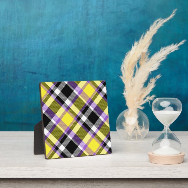 Plaque Photo Drapeau de fierté éclectique boho non binaire à ca (Insitu)
