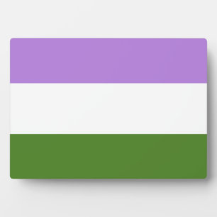 Plaque Photo Drapeau de fierté genderqueer