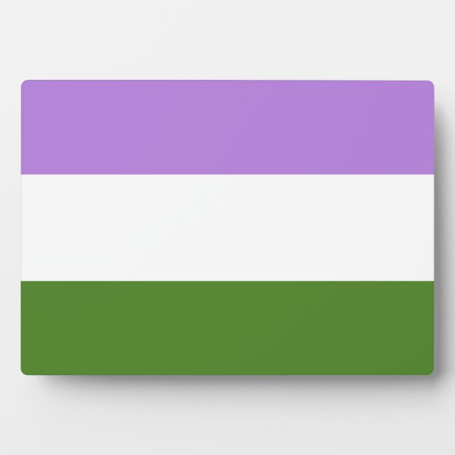 Plaque Photo Drapeau de fierté genderqueer (Devant)