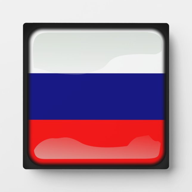 Plaque Photo Drapeau de la Fédération de Russie (Devant)