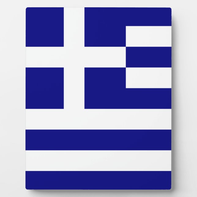 Plaque Photo Drapeau de la Grèce (Devant)
