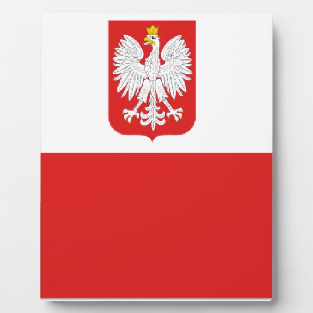 Plaque Photo drapeau de la pologne (Devant)