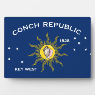 Plaque Photo Drapeau de la République des Conques Key West Flor