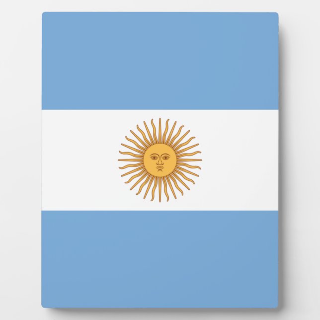 Plaque Photo Drapeau de l'Argentine (Devant)