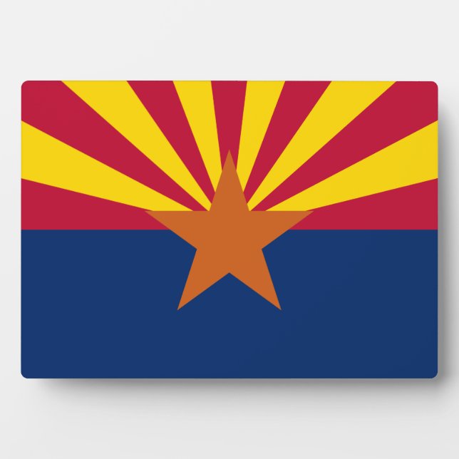 Plaque Photo Drapeau de l'Arizona (Devant)