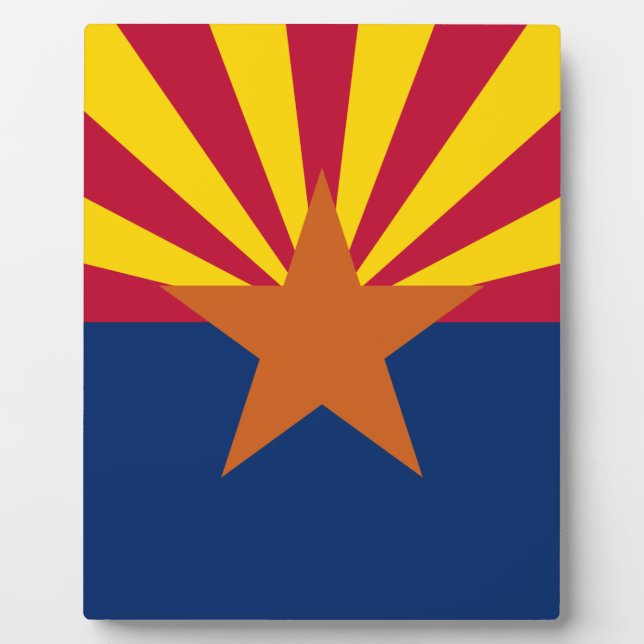 Plaque Photo Drapeau de l'Arizona, l'Américain The Copper State (Devant)