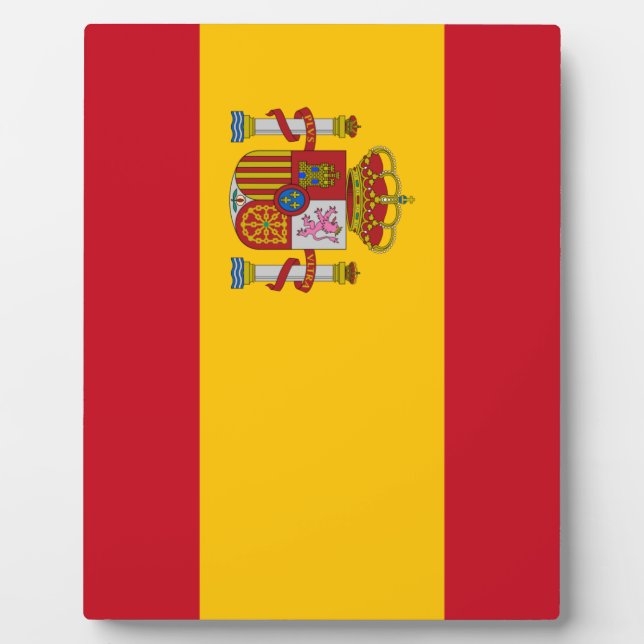 Plaque Photo Drapeau de l'Espagne (Devant)