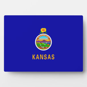 Plaque Photo Drapeau de l'État du Kansas