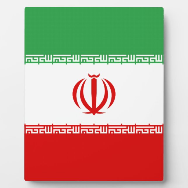 Plaque Photo Drapeau de l'Iran (Devant)