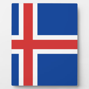 Plaque Photo Drapeau de l'Islande