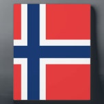 Plaque Photo Drapeau de Norway<br><div class="desc">Drapeau de Norvège - Det norske flagget - Norges flagg</div>