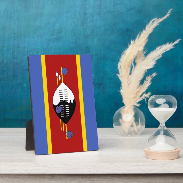 Plaque Photo Drapeau de Swaziland (Côté)