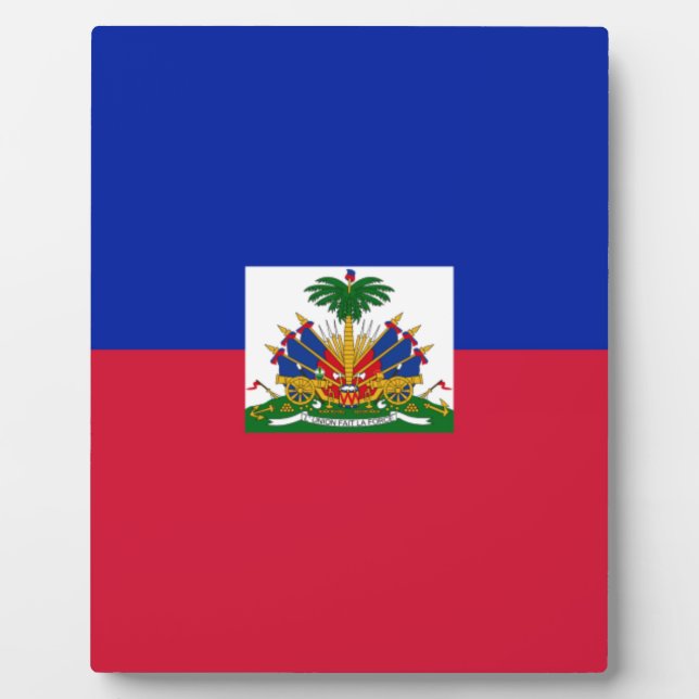 Plaque Photo Drapeau d'Haïti (Devant)