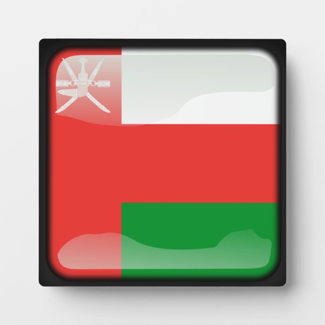 Plaque Photo Drapeau d'Oman (Devant)