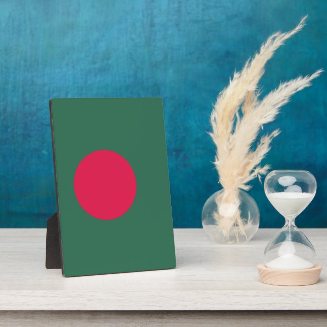 Plaque Photo Drapeau du Bangladesh (Côté)