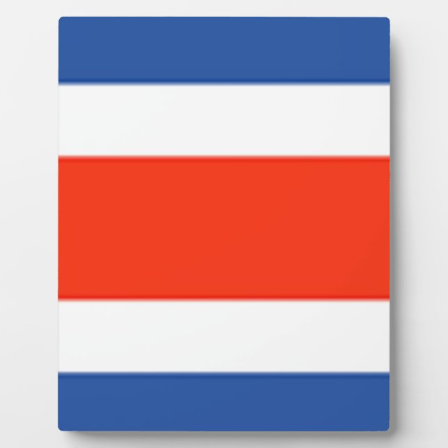 Plaque Photo Drapeau du Costa Rica (Devant)