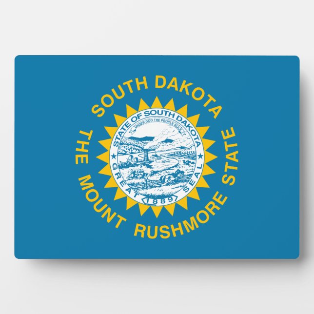 Plaque Photo Drapeau du Dakota du Sud (Devant)