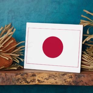 Plaque Photo Drapeau du Japon : Nippon Hinomaru Terre du Soleil