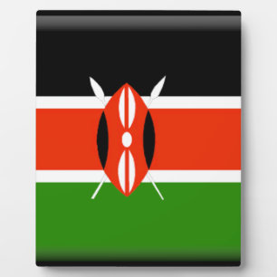 Plaque Photo Drapeau du Kenya