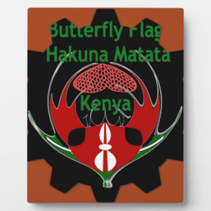 Plaque Photo Drapeau du Kenya - Hakuna Matata Patriotic