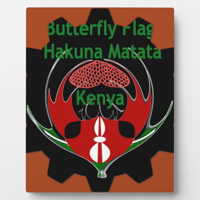 Plaque Photo Drapeau du Kenya - Hakuna Matata Patriotic (Devant)