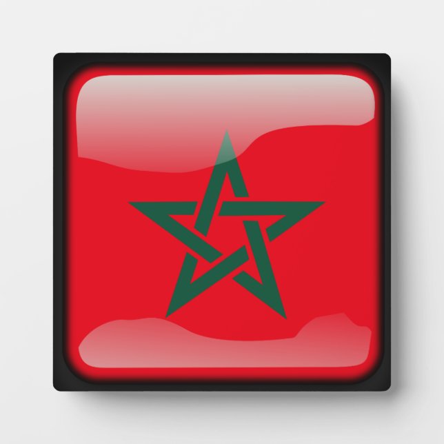 Plaque Photo Drapeau du Maroc (Devant)