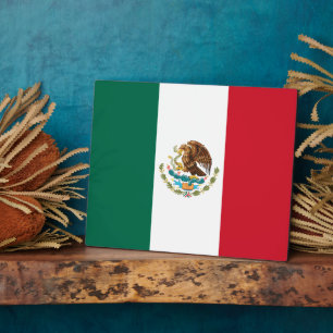 Plaque Photo Drapeau du Mexique, Drapeau de la République mexic