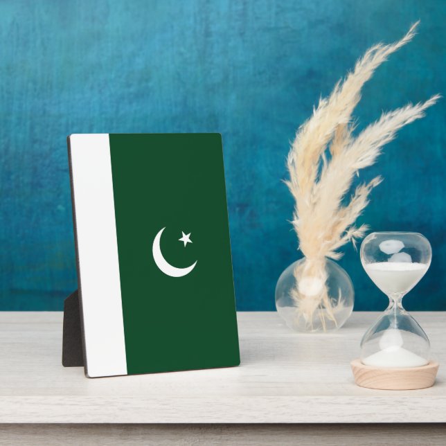 Plaque Photo Drapeau du Pakistan (Côté)