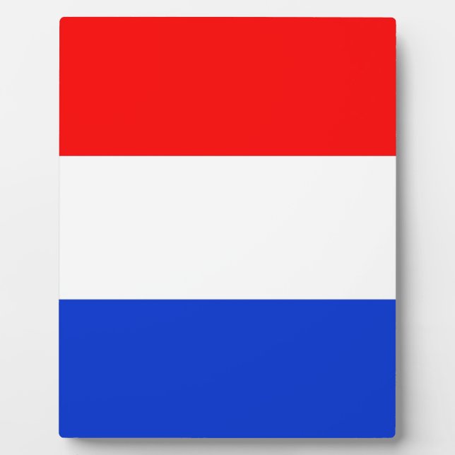 Plaque Photo Drapeau du Pays-Bas (Devant)