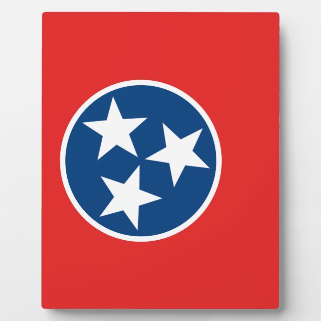 Plaque Photo Drapeau du Tennessee (Devant)