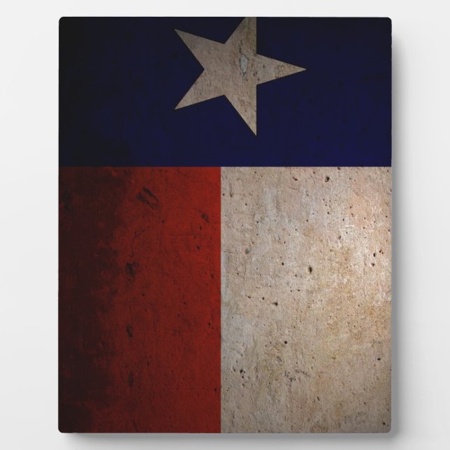 Plaque Photo Drapeau du Texas (Devant)