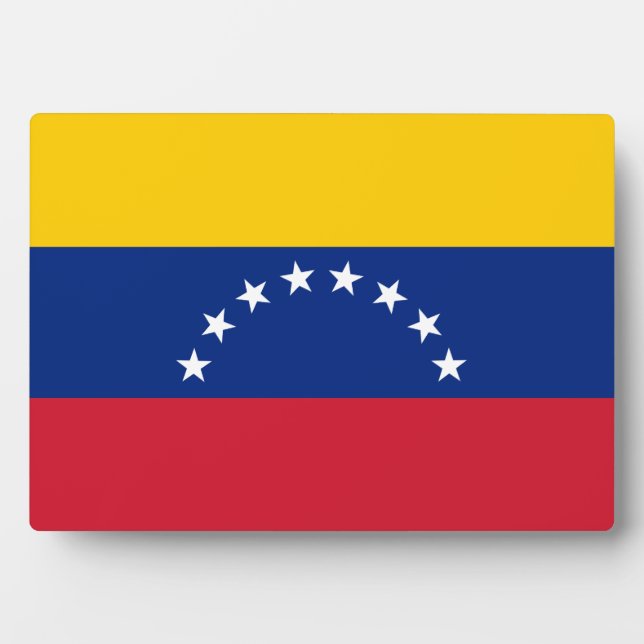 Plaque Photo Drapeau du Venezuela (Devant)