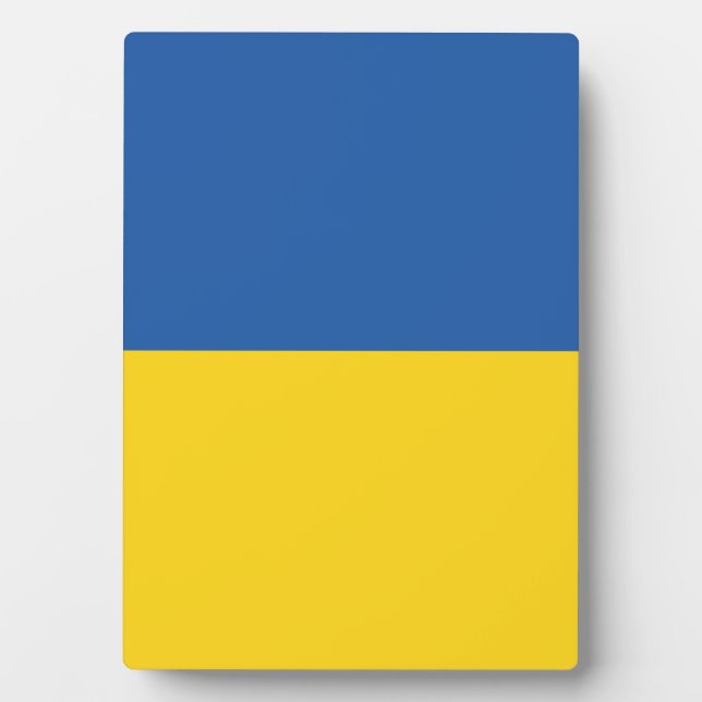 Plaque Photo Drapeau d'Ukraine (Devant)