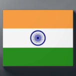 Plaque Photo Drapeau indien<br><div class="desc">Drapeau indien. Grand drapeau de l'Inde</div>