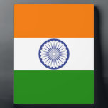 Plaque Photo Drapeau indien<br><div class="desc">J'aime les drapeaux du monde avec toutes les couleurs et les designs différents ! N'hésitez pas à customiser ceci pour répondre à vos besoins. Merci d'avoir visité et d'avoir passé une merveilleuse journée !</div>